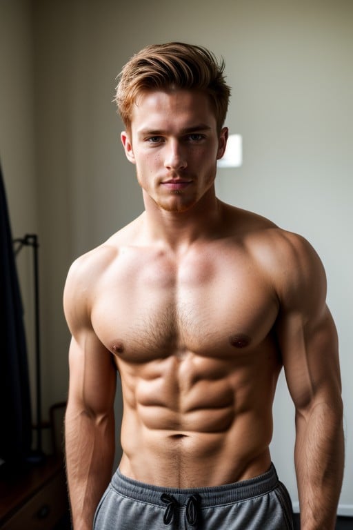 Muscular 20s Ginger AI Porn