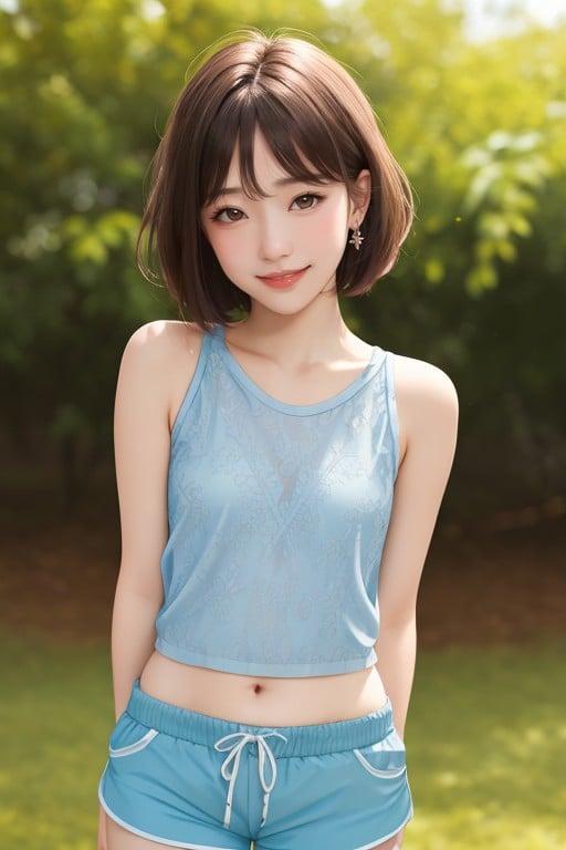 Cotton Shorts Small Breast Bobcut Ai Porn