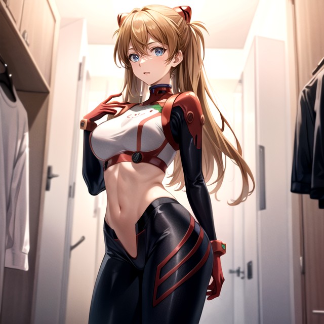 Suti Esportivo Roupas Justas Asuka Evangelion Hentai Ia Pornografia