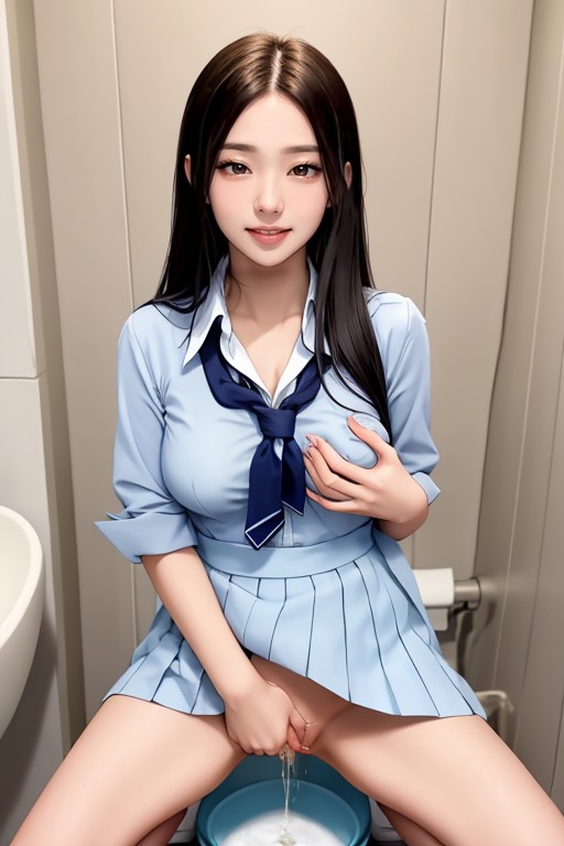 Masturbation Bathroom Korean AI Porn