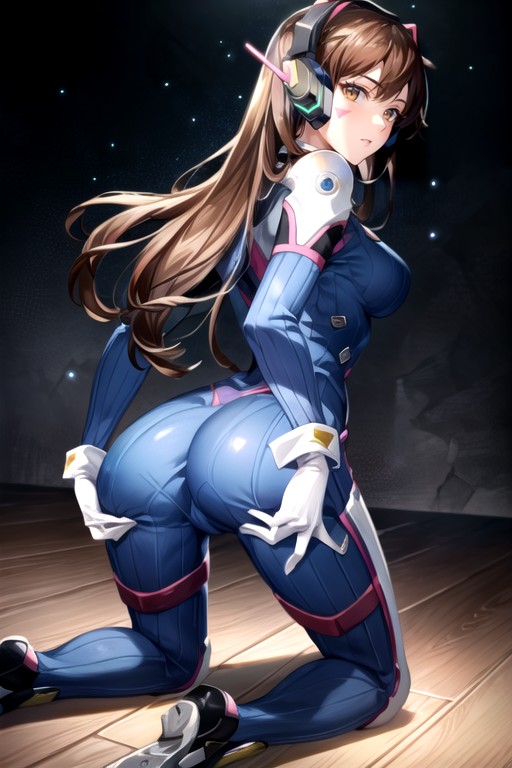 D Va Overwatch Supporting Ass Kneeling Hentai Ai Porn