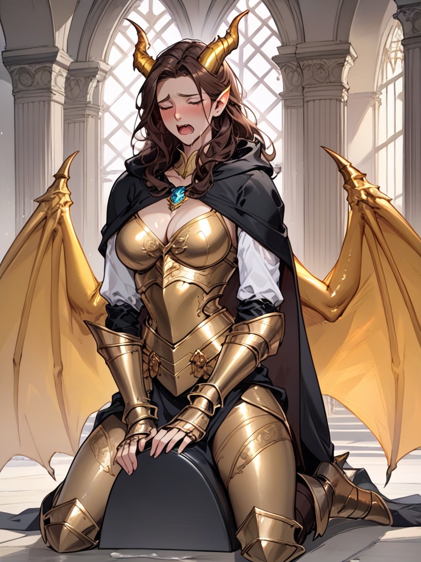 Golden Armor Leggings Dragon Horns Ai Porn