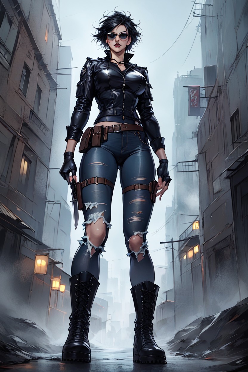 Front View Knife In The Boot Small Ass Hentai AI Porn