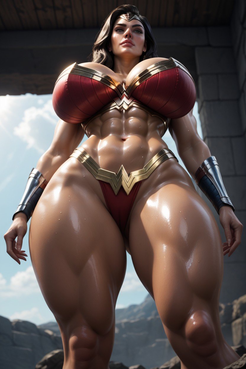 Wonder Women Fit Rear View Ai Porn