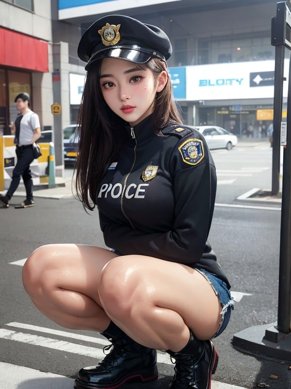 600px x 800px - Police Costume, Angry, 18 AI Porn