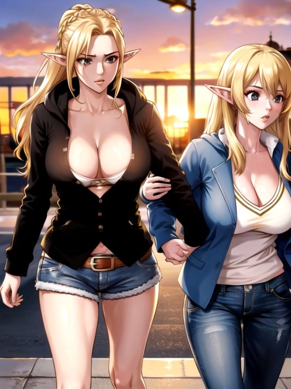 Anime Jeans Porn - Jeans Shorts, Hoodie, Unbuttoned AI Porn