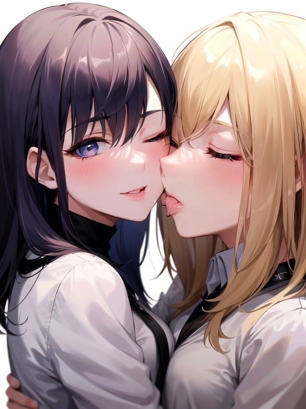 Lesbians Kissinf