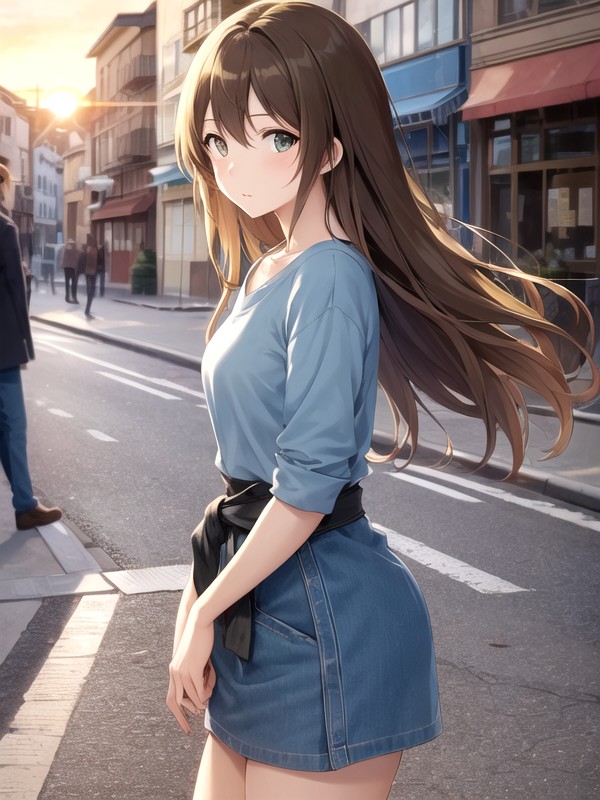 jiburi porn 正面図, Beautiful Full Colors, Studio Ghibli StyleAIポルノ