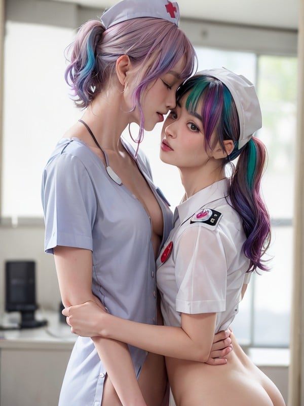 Ponytail Naked Nurse AI Porn 