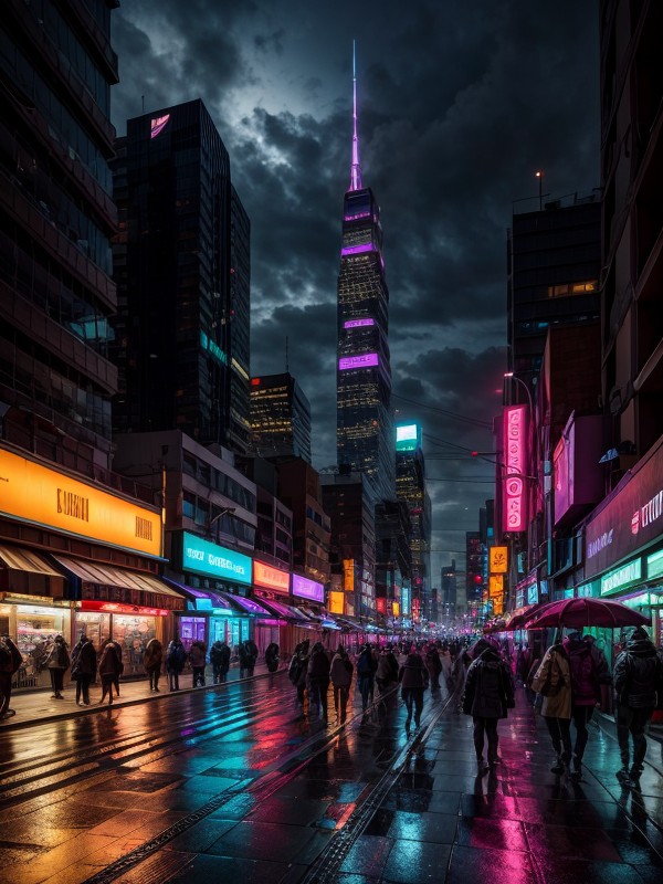 Where The Beats Of Electronic Music Vibrate The Walls Above It All, Ozone, Connecting The Different Districts And Enabling The Constant Flow Of Traffic Below AI Porn