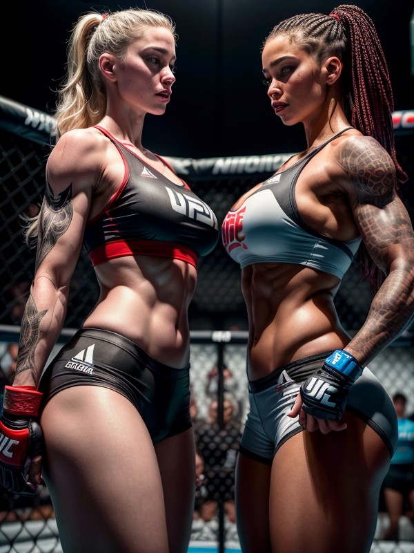 Adidas Women Porn - Sexy Ufc Fighters, Adidas, In Ufc Cage AI Porn