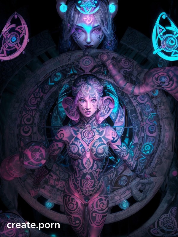 Expressive Eyes, Symbol Tattoo, Masterpiece AI Porn