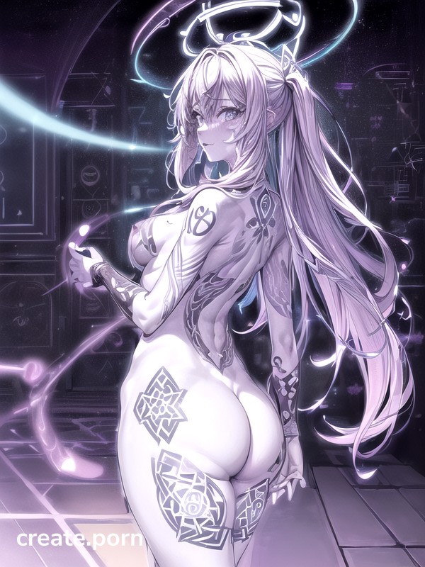 Geometric Pattern Tattoo, Mystery Text Date Room, Expressive Eyes Hentai AI Porn