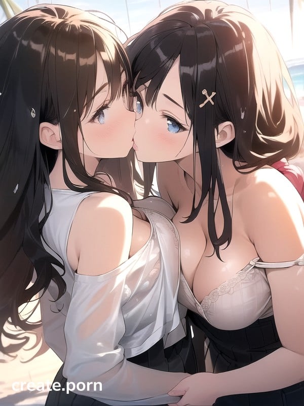 600px x 800px - Nsfw, Warm Anime, Girls Kissing AI Porn