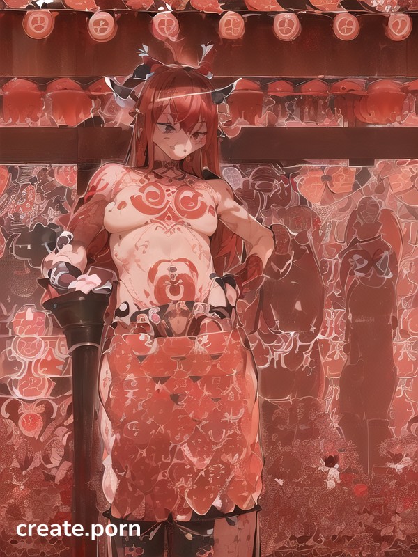 Blurry, Red Tattoo, Filter Manga In Color Hentai AI Porn