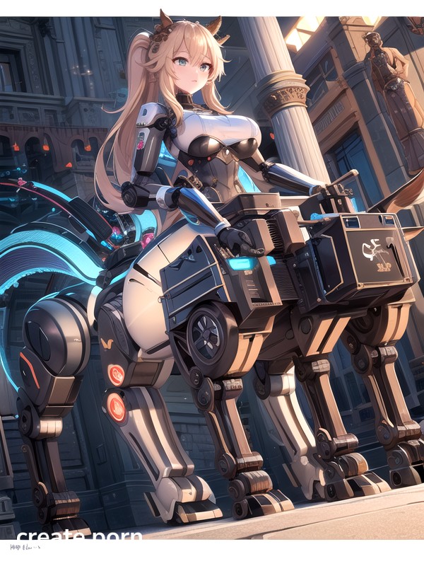 Robot Armor, Perfect Face, Straight-on Hentai AI Porn