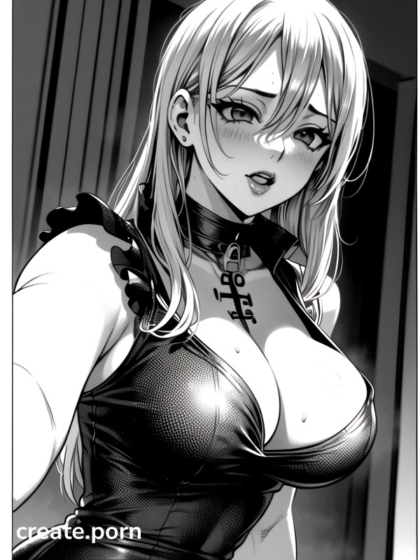 Black Boobs Selfie - Grabbing Boobs, Selfie, Black & White Manga AI Porn