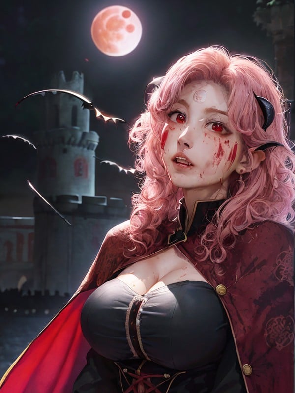 밤, Angry Face, Red Eyes Angry Looking At Viewer AI 포르노