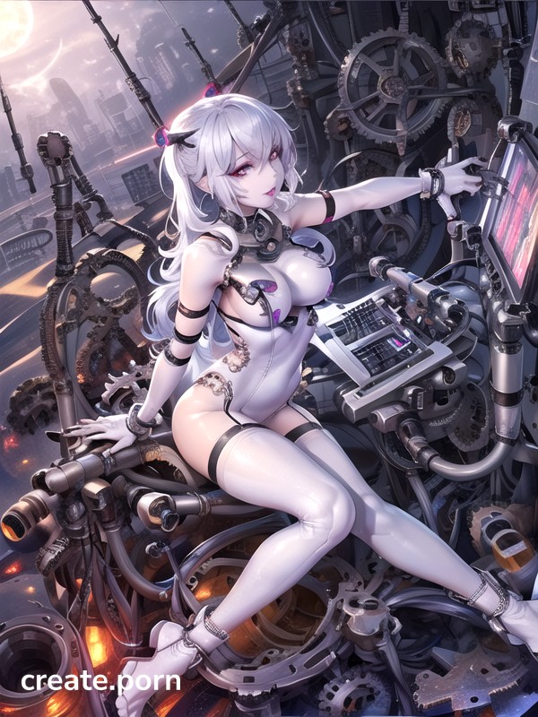 Glowing Mechanicalcomputer, 1 Person, Computer Hentai AI Porn