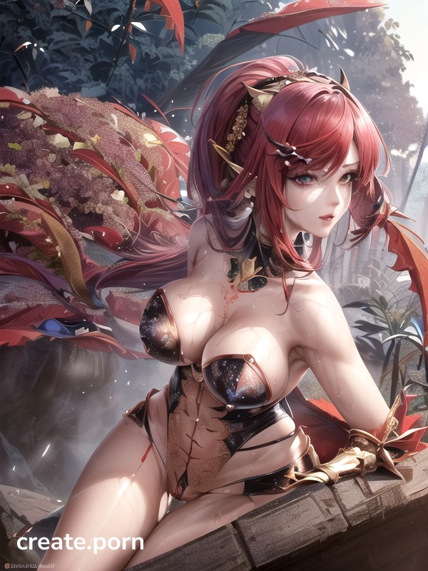 Thighs Exposed, Armor With Red And Blue Patterns, Beautiful Detailed Face Hentai AI Porn
