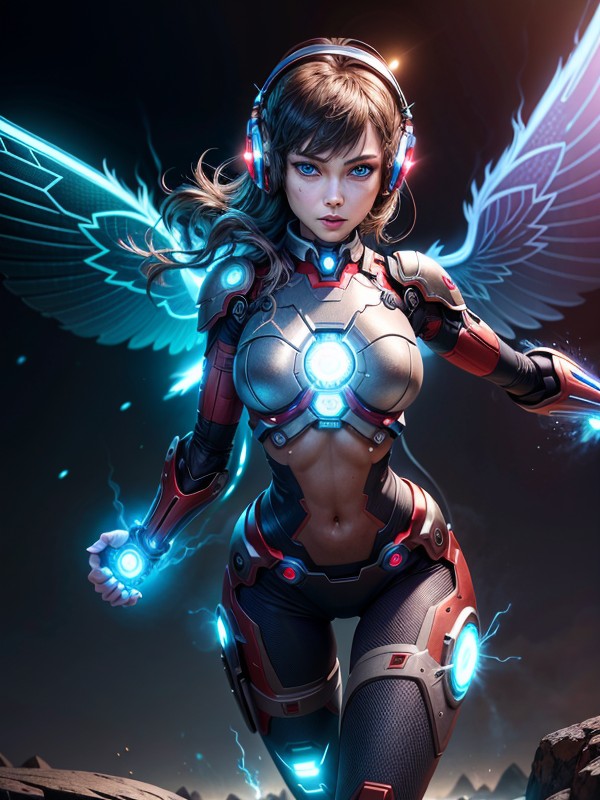 Blue Eyes, Thighs, 小乳 AI黄漫