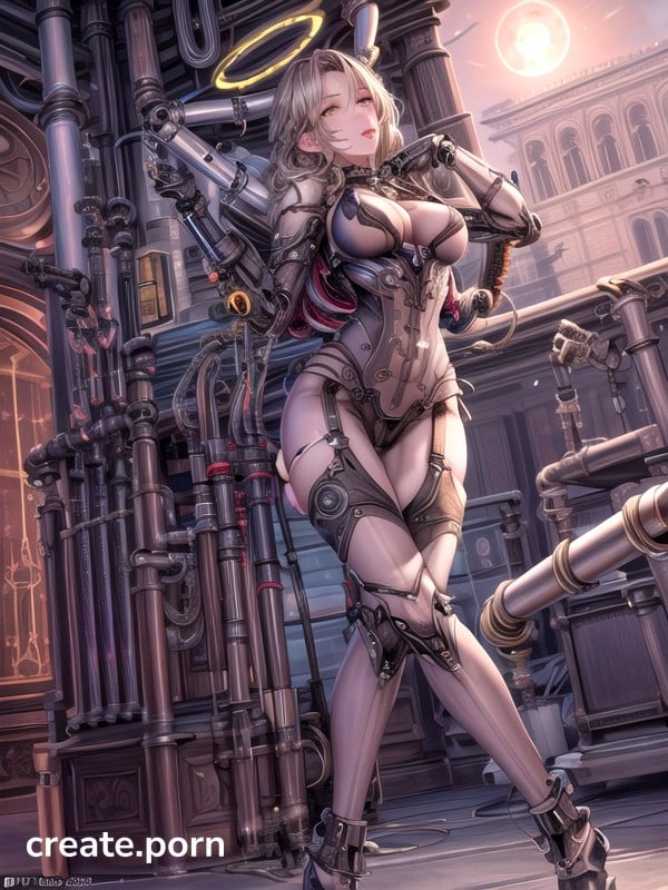 Halo On Back Mechanical Bodypipes, 连体衣, Body AI黄漫