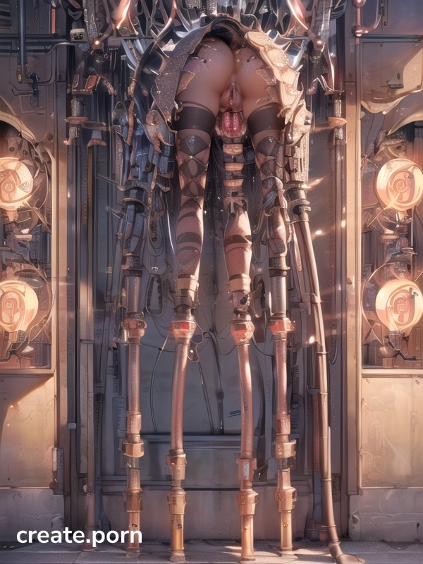 Ass, Ass And Pussy Sticking Out From The Mechanical Wall, Computer AI黄漫