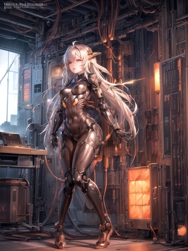 Pod, Mechanical Body, Orange Dragons Wings Hentai AI Porn