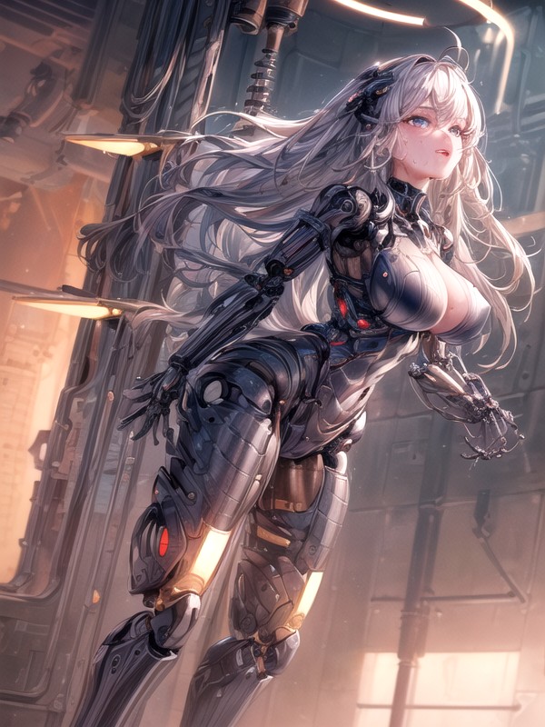 Open Mouth, Wet, Medical Arm Robot Hentai AI Porn
