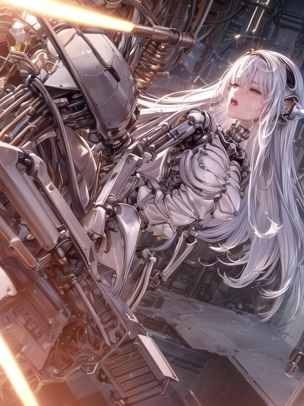Metal Skeleton, Cumshot, Sci-fi Hentai AI Porn