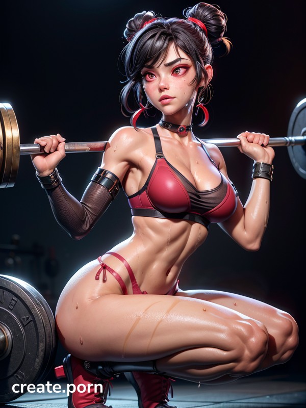 Red Eyes, Gym, Little To No Clothing Hentai AI Porn