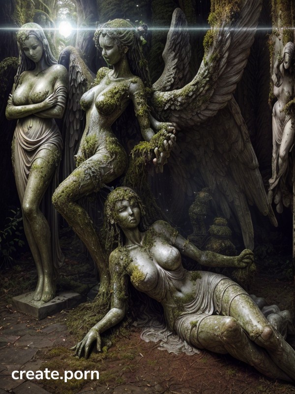 Majestic Woman, Woman Is Crying, Tall Statue AI Porn