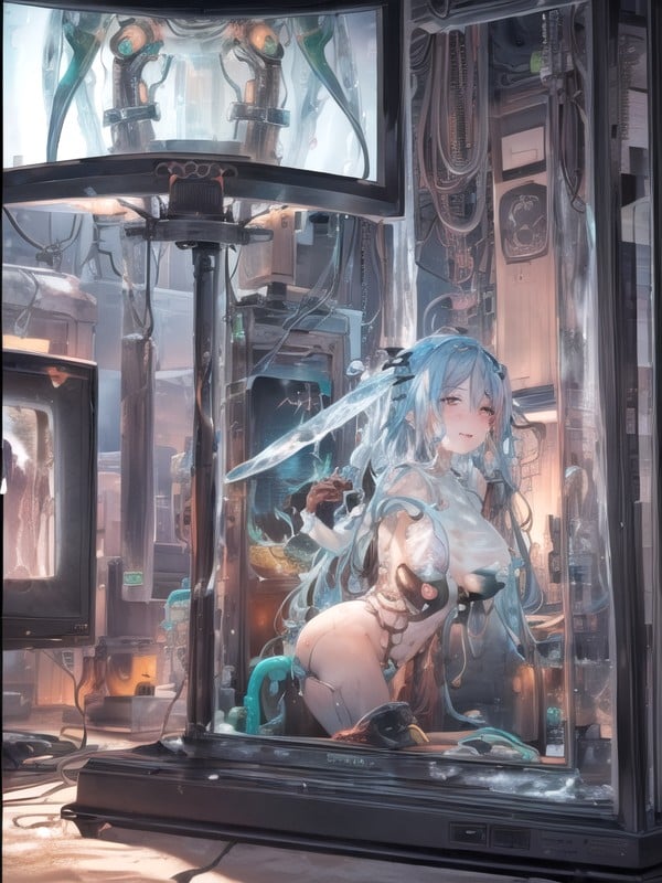 Lightning, Spaceship, Hyper Detailed Machine Hentai AI Porn