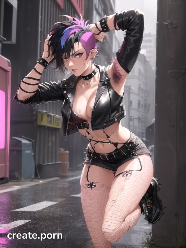 City, Nose Ring, Looking At Viewer Hentai AI Porn