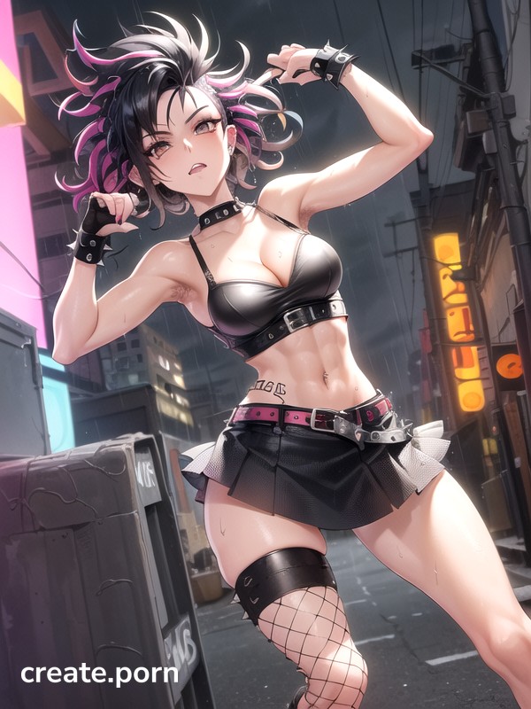 Fit, Punk Rock Style, 1 Person Hentai AI Porn