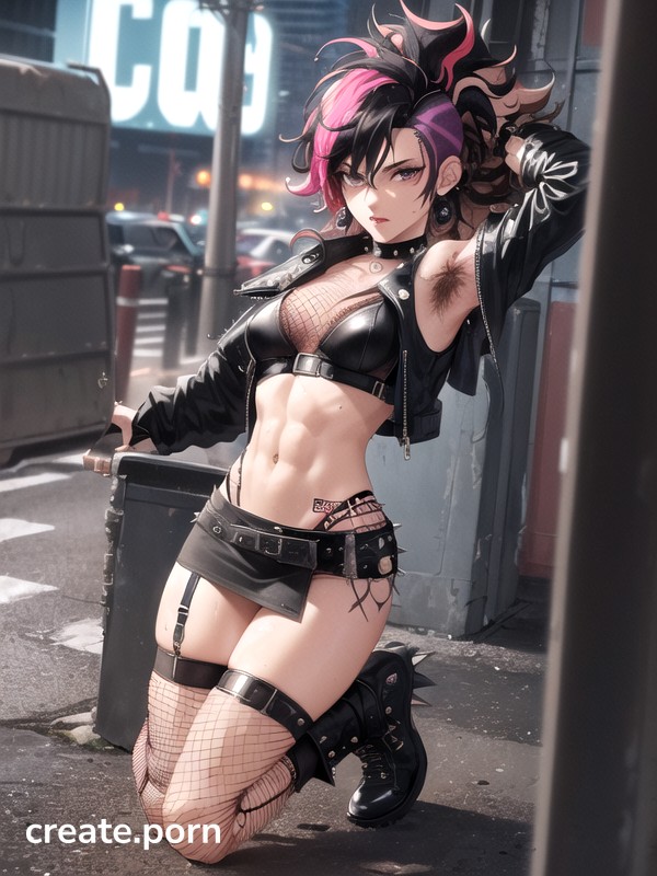 En Forma, Fishnets, Gargantilla Hentai IA