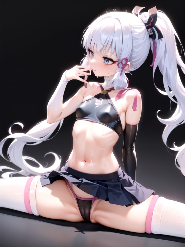 Goth Girl, Thong, Film Grain Effect Hentai AI Porn