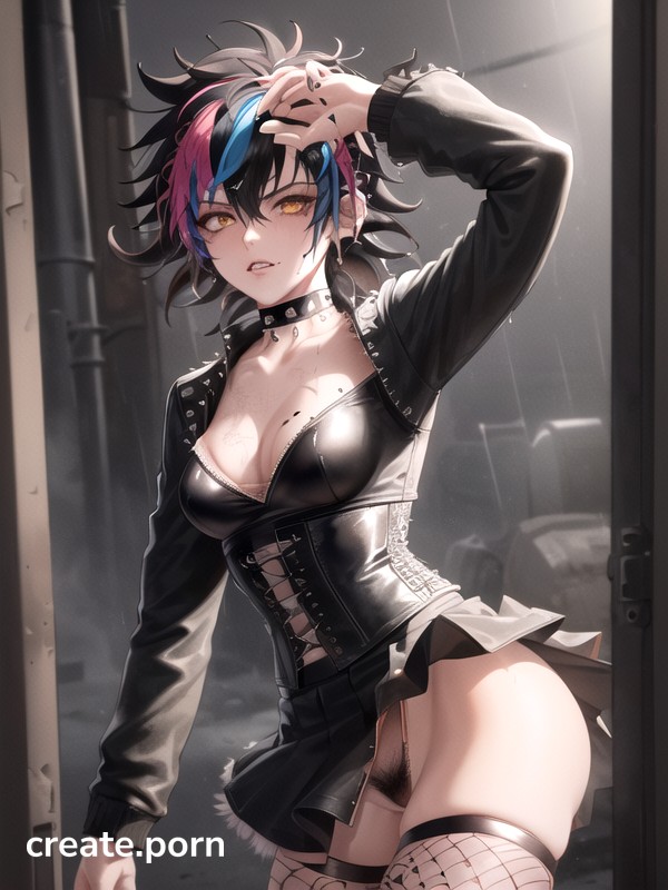 Very Hairy, Spiky Hair, City Hentai AI Porn
