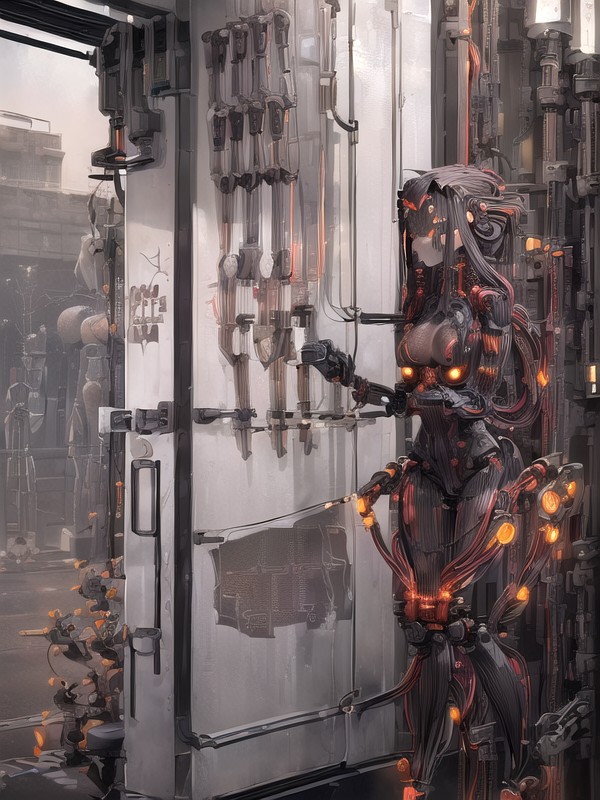 Symmetry, Mechanical Arm, Indoor Hentai IA