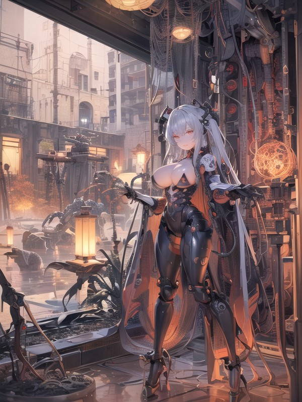 Mechanical Restraints, Glowing Machine, Cables Hentai IA