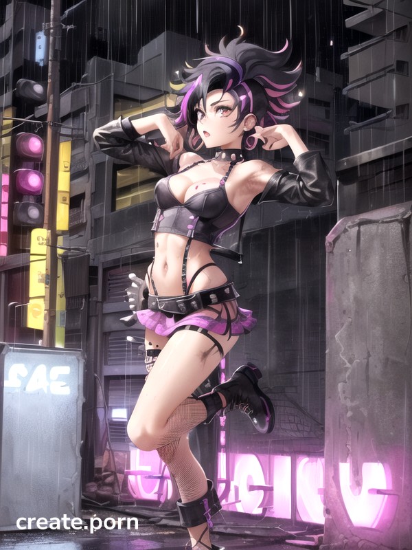 Unbuttoned, Fishnets, 1 Person Hentai AI Porn