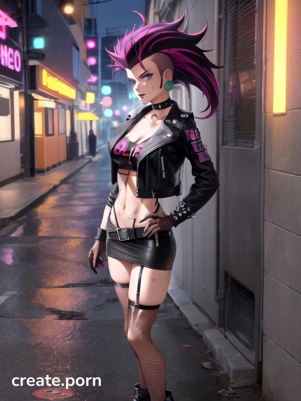 Retro, Night, Punk Rock Style Hentai AI Porn
