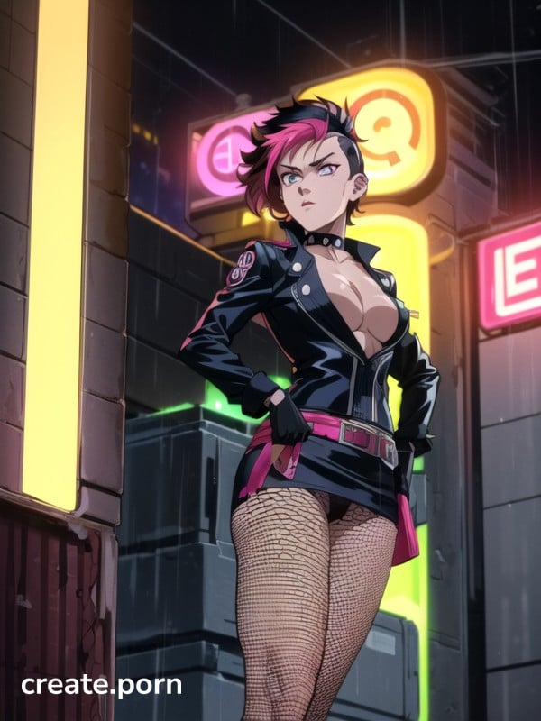 Looking At Viewer, Person, Mohawk Hentai AI Porn