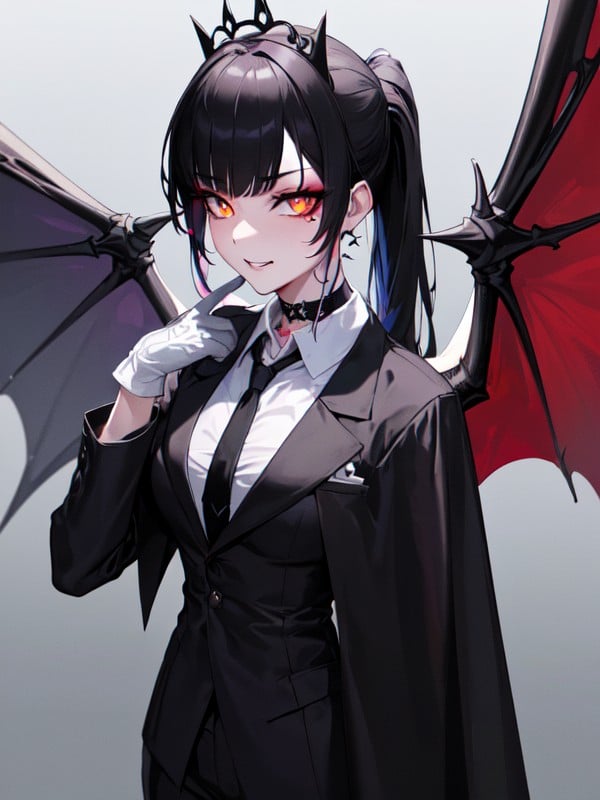 Vampire Teeth, Front View, Sfw Hentai AI Porn