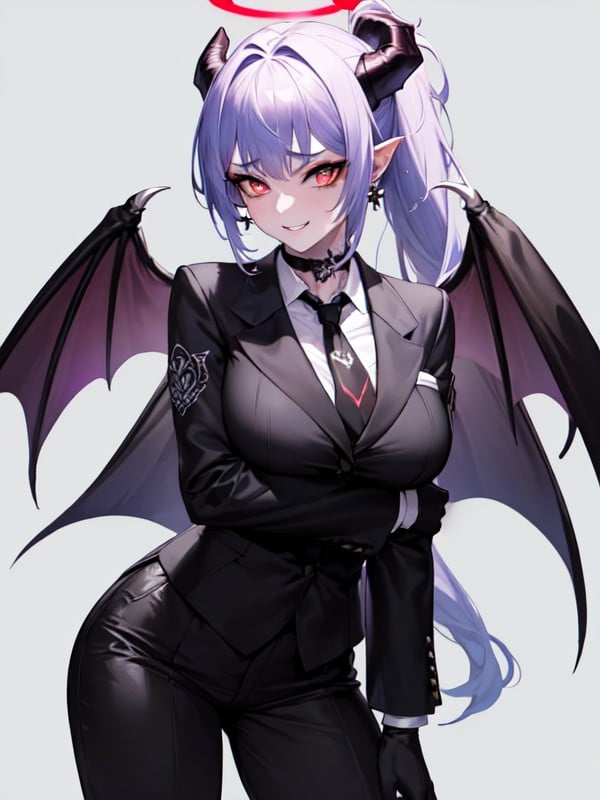 Intricate Facial Tattoo, Bangs, Showing Fangs Hentai AI Porn