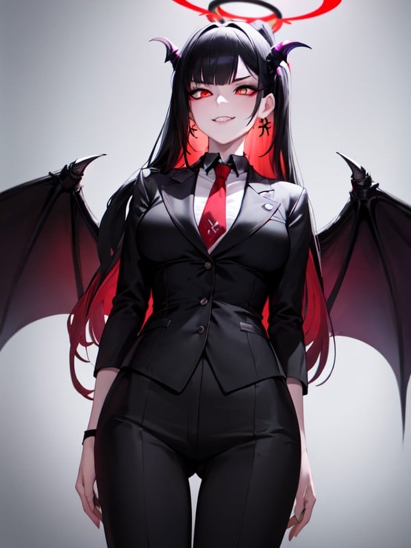 Large Grin, Choker, Vibrant Colors Hentai AI Porn