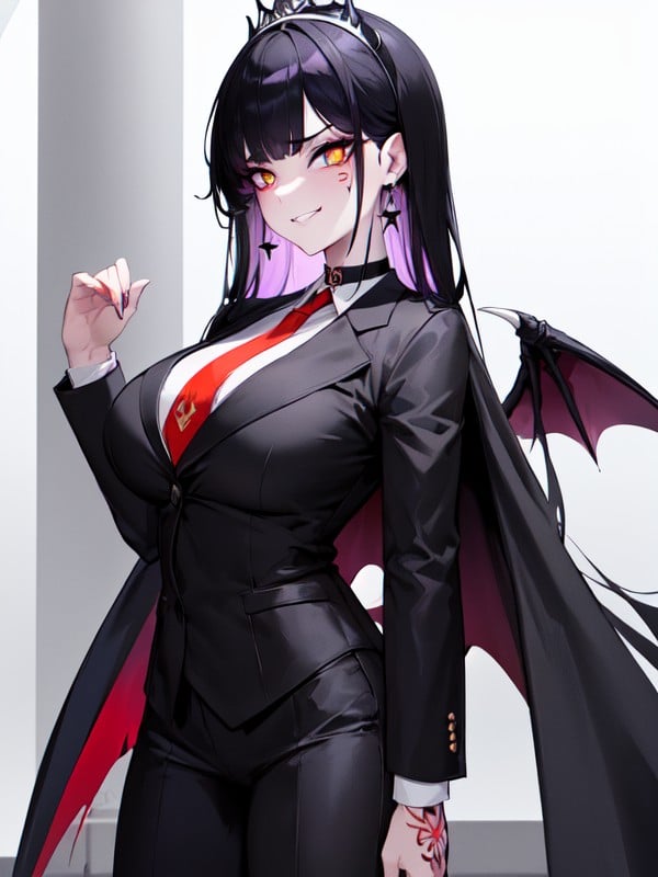 Bangs, Multi Colored Hair, Glowing Eyes Hentai AI Porn