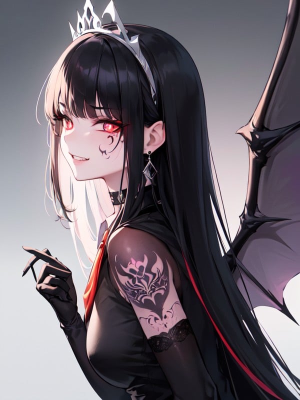 Thick Eyelashes, Arms Crossed, Villainess Hentai AI Porn