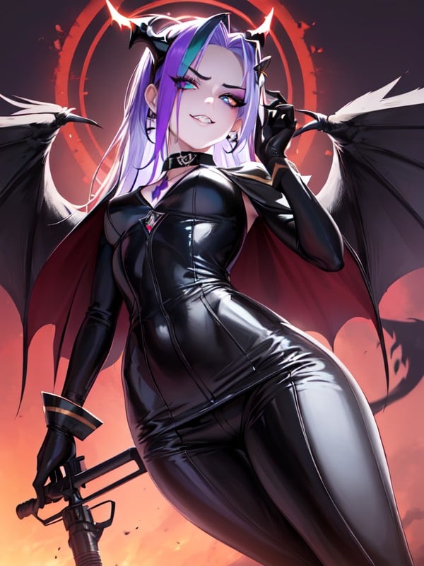 Front View Angle, Long Length, Putting On Gloves Hentai AI Porn