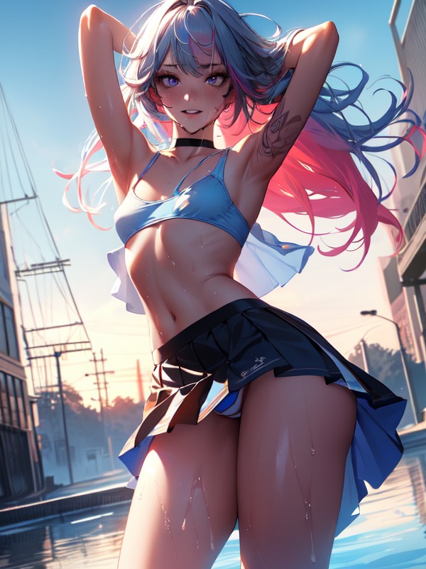 Head Bukkake, Cum On Panties, Skinny Hentai AI Porn